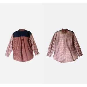 Vintage Levi’s Women’s Shirt S/M Patchwork Button Up Long Sleeve Western Grunge